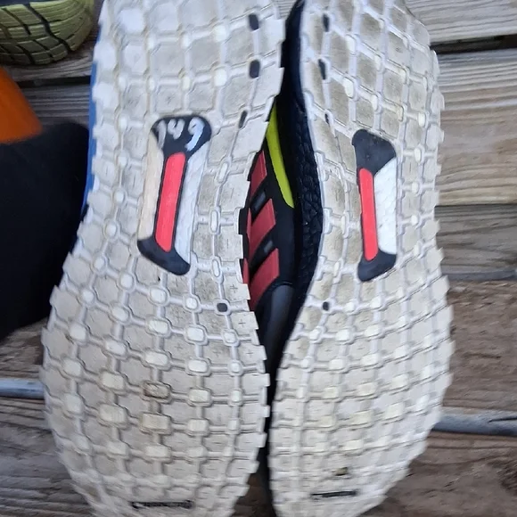 adidas Men's Black with Coral & Yellow UltraBoost All Terrain Athletic Shoes - Picture 11 of 15